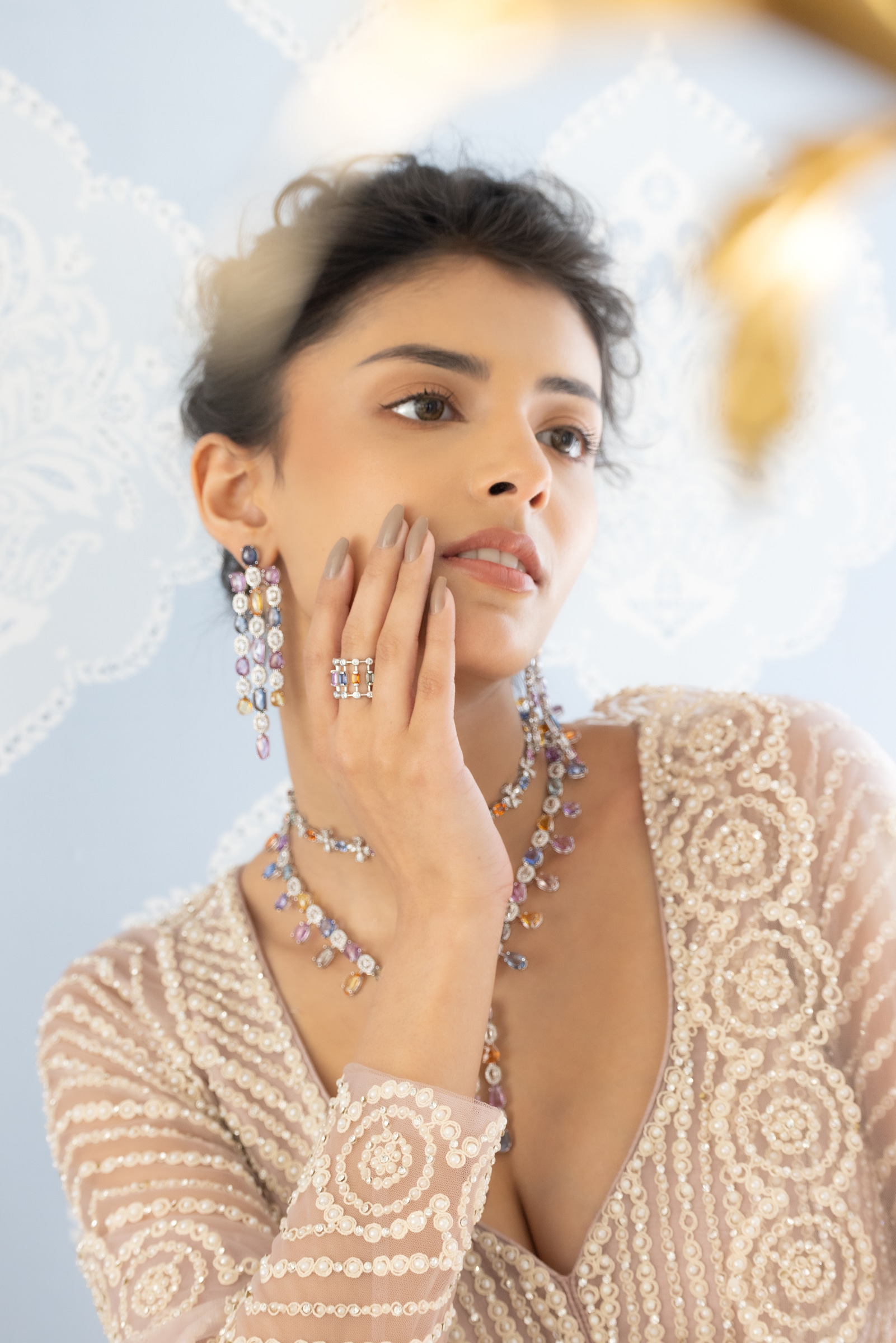 Gold earrings